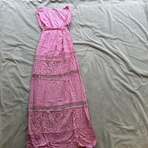 MARINEBLU PINK STRAPLESS MAXI DRESS - Size Small SKU:102